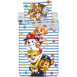   detská prikrývka na posteľ paw patrol stripes & dots 100×135cm, 40×60 cm