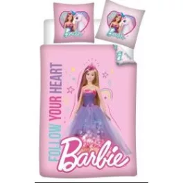   detská prikrývka na posteľ barbie follow your heart 100×135 cm, 40×60 cm