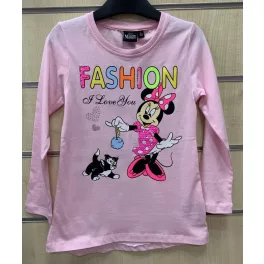   disney minnie detské tričko s dlhým rukávom s flittermi veľkosť 116-122-128