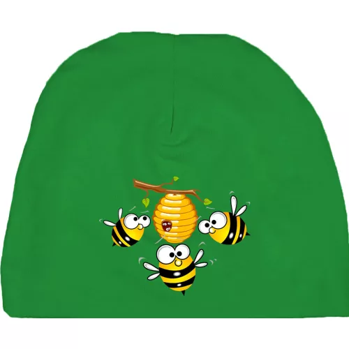 včely dieťaká čiapka zelená