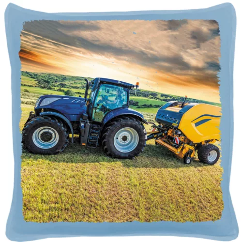 nový bales modrá bavlnený plátnený vankúš