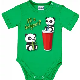 panda body pre bábätká zelená