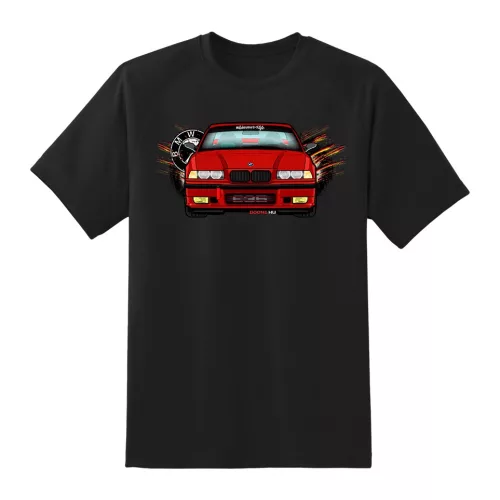 bmw e36 čierna trička