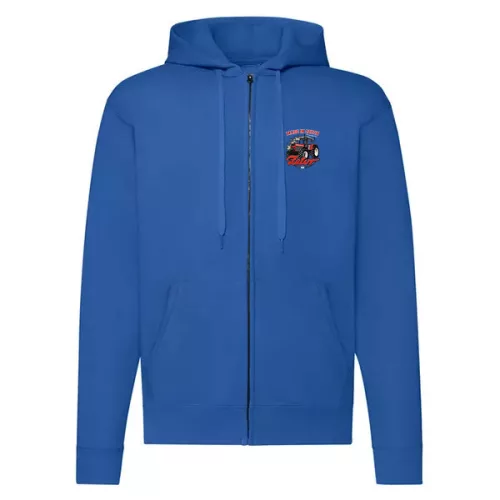 modrá mikina so zipsom zetor