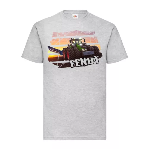 fendt work sivá tričko