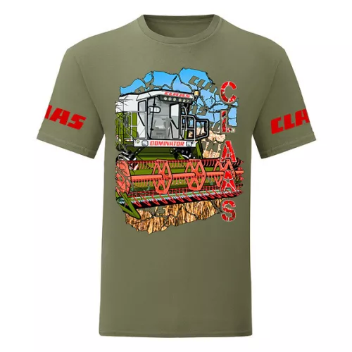 zelené tričko s claas dominator