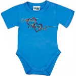 ukradla som ockovo srdce! detské body s krátkym rukávom modrej farby