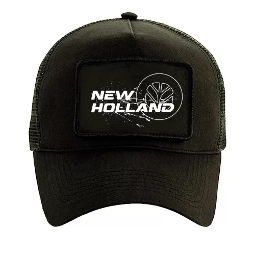 new holland čierna vymeniteľná baseball šiltovka