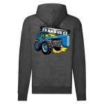 veľký sveter dutra na zips šedý