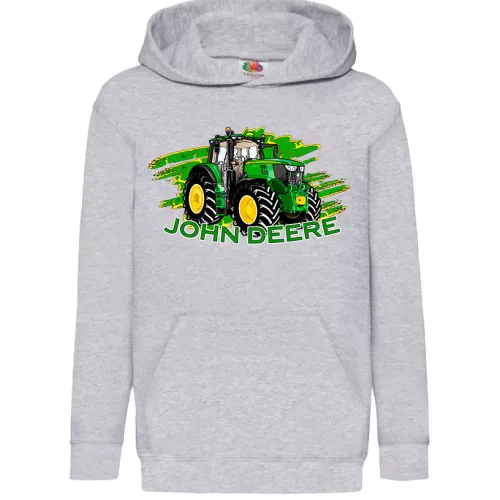 zelený traktor 6195 detský svetr šedý