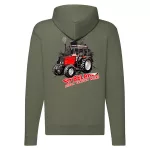 mtz 892 zelený svetr s mikinou na zip