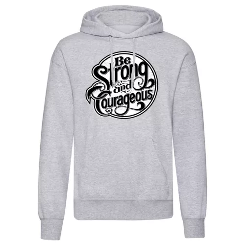 be strong…svetlo šedá sveter s klokaním vreckom