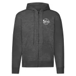 rába sveter na zips s tmavosivým obrysom biely vzor