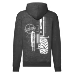 rába sveter na zips s tmavosivým obrysom biely vzor