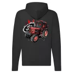 mtz 82 čierny sveter s kapúcou na zip