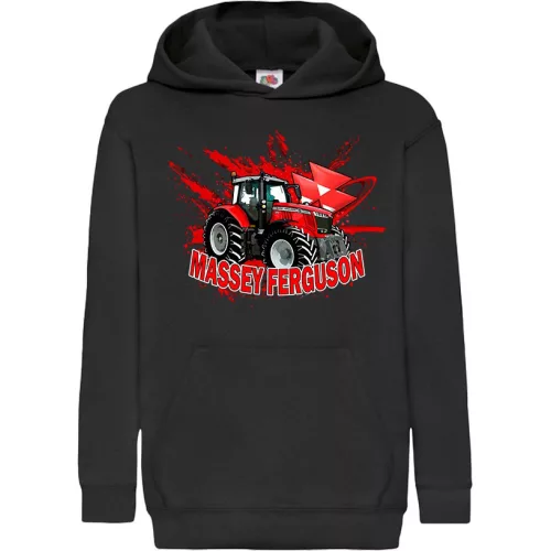 detský sveter massey ferguson - čierny