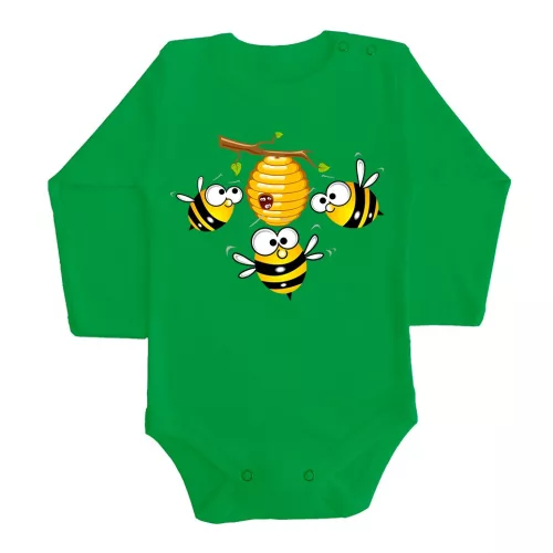 telo včely dlhý rukáv zelené