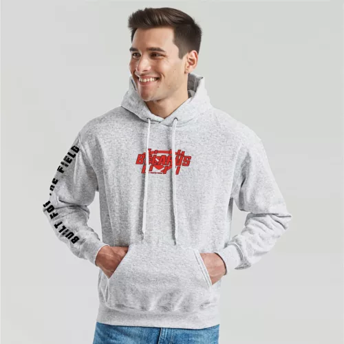 sveter belarus style s klokaním vreckom v svetlo šedá farbe