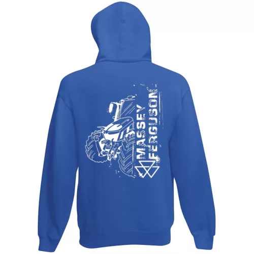 massey modrý kruhový sveter na zips s bielym vzorom