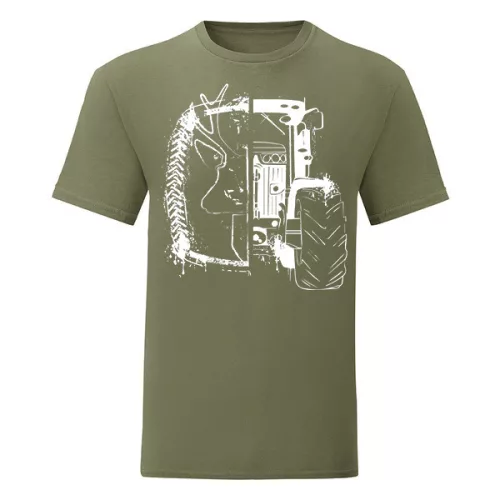 jd design zelené tričko biely vzor