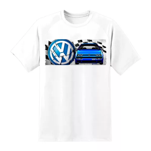 biele tričko volkswagen golf s 3 vzormi