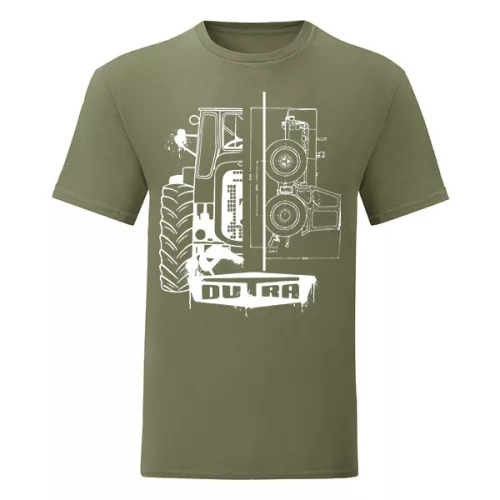 dutra dizajn zelené tričko biely vzor