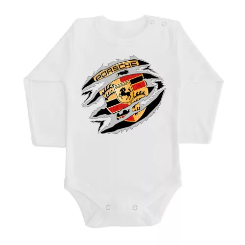 porsche biely dlhý rukáv dojčenské telo