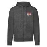 maďarský erbový sveter na zips (tmavošedá)