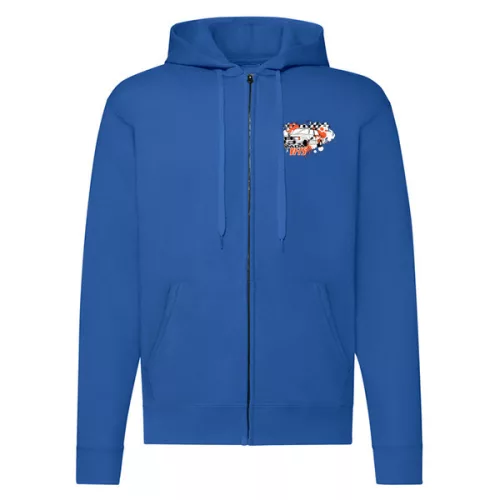 rally vfts lada modrá mikina na zips