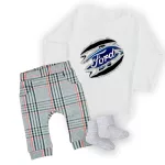 ford biely dlhý rukáv dojenské body + nohavičky a ponožky
