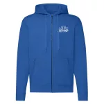 mtz50 modrý sveter na zips s bielym vzorom