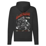 hell rider motorcycle mikina na zips, čierna