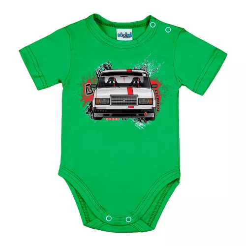 lada 2107 zelený krátky rukáv dojčenské body