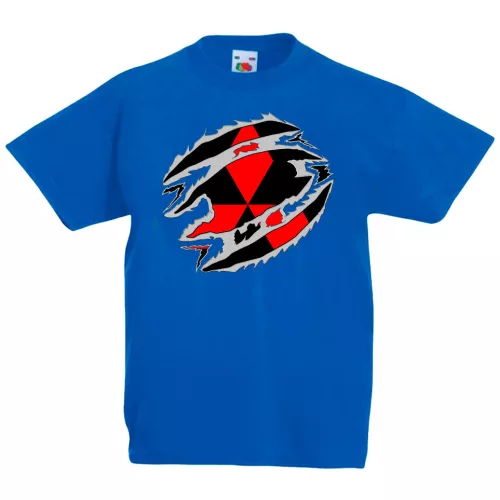 mitsubishi modré detské tričko