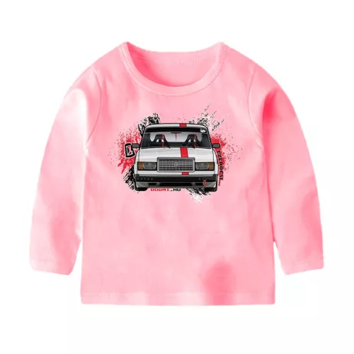 detské tričko lada 2107 dlhý rukáv ružová farba