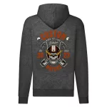 custom motorcycle mikina na zips, sivá