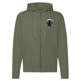 hunter coat zelená mikina na zips