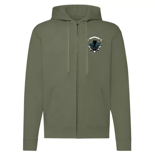 hunter coat zelená mikina na zips