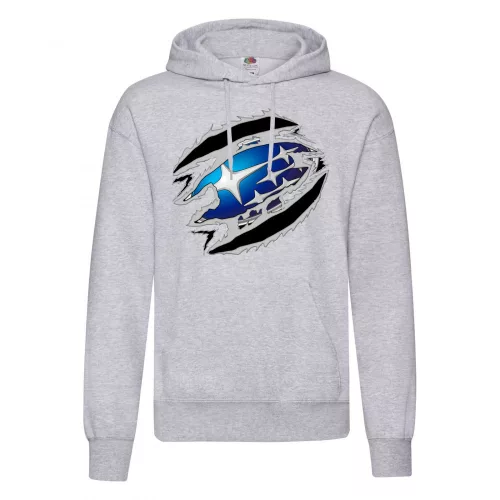 svetre subaru s kapucnou svetlo sivá