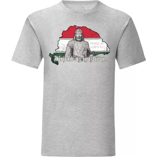 tričko s poďme po správnej ceste (sivá)