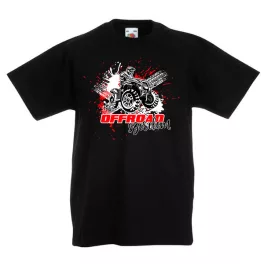 detské tričko offroad love v čiernej farbe