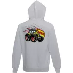 detský sveter na zips claas axion - sivý