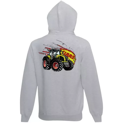 detský sveter na zips claas axion - sivý