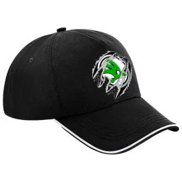 skoda baseballová čiapka s čiernobielym brimom