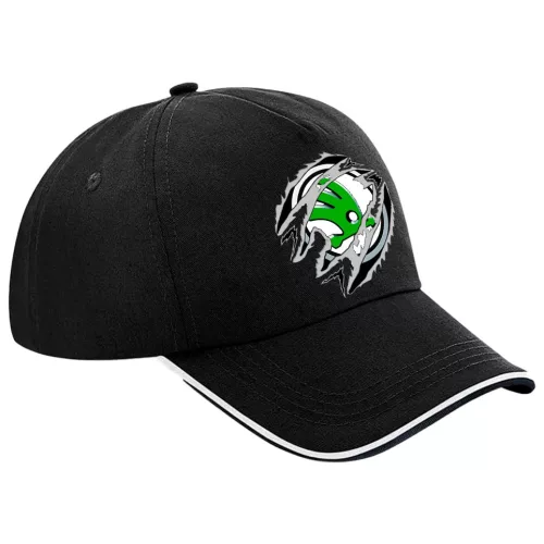 skoda baseballová čiapka s čiernobielym brimom