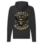 liberty motorcycle mikina na zips, čierna