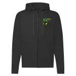 zelený traktor na zips čierna mikina