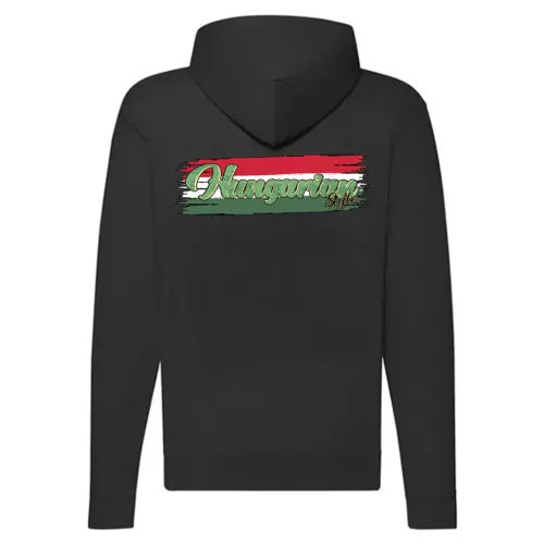 maďarský sveter na zips (čierny)