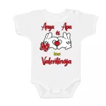 malý valentín mamy a otca! dievčenské body pre bábätká s krátkym rukávom