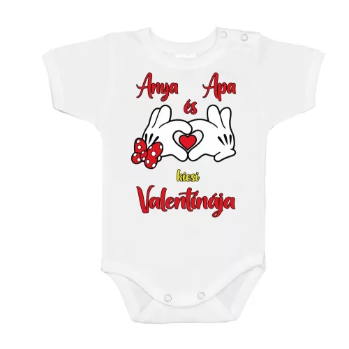 malý valentín mamy a otca! dievčenské body pre bábätká s krátkym rukávom